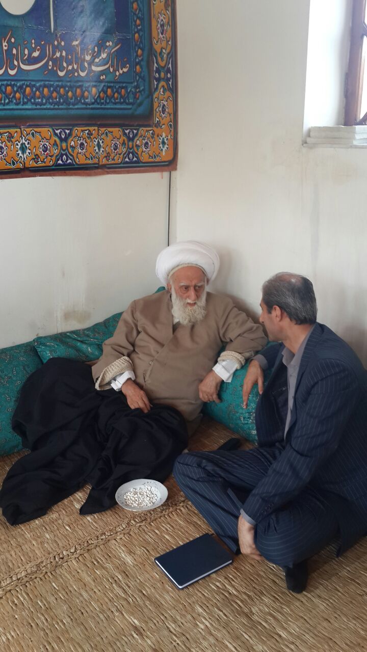 دیدار با ایت الله نظری یکی از علمای شهر ساری